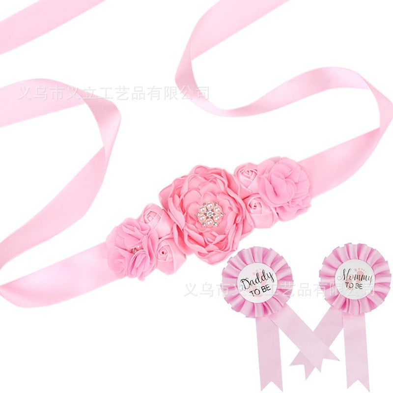 Baby Shower Series Maternity Belt Badge Suit Mommy Daddy Mom And Dad Badge Belt - Image 2