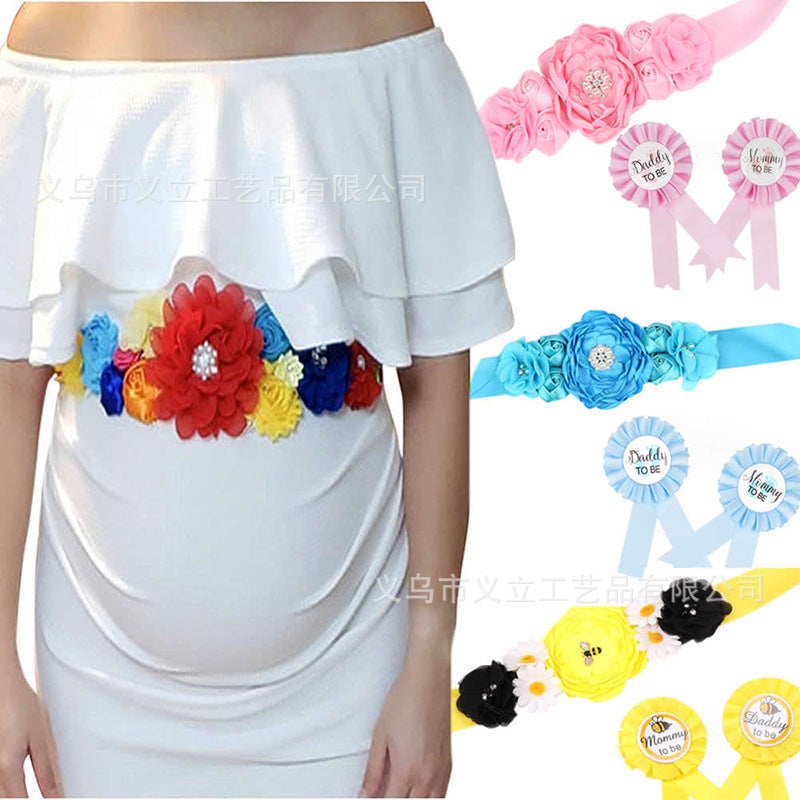 Baby Shower Series Maternity Belt Badge Suit Mommy Daddy Mom And Dad Badge Belt - Image 5