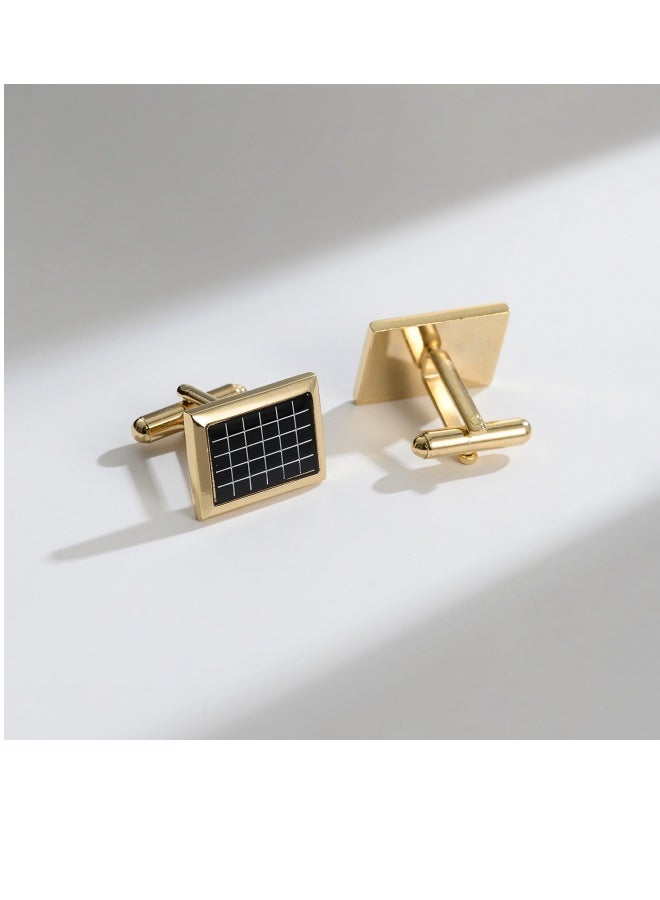 Vintage Patch Copper Cufflinks, Gold-Plated Chrome-Plated Cufflinks For Men's Suits, Business Formal Shirts And Accessories  - Image 1