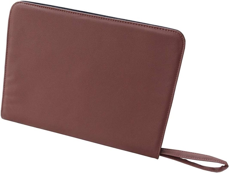 erofa 48 Fountain Pen Case, Rollerball Pen Holder PU Leather Bag Pouch Large Capacity for Your Collection - Brown - Image 2