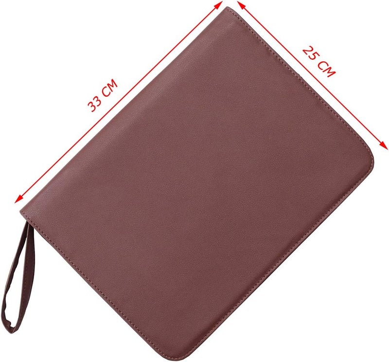 erofa 48 Fountain Pen Case, Rollerball Pen Holder PU Leather Bag Pouch Large Capacity for Your Collection - Brown - Image 4