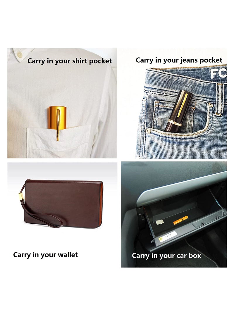 إستيل القراء ضوء الجيب النحيف مع القلم كليب حالة القراء خفيفة الوزن صغيرة سوداء - Image 3