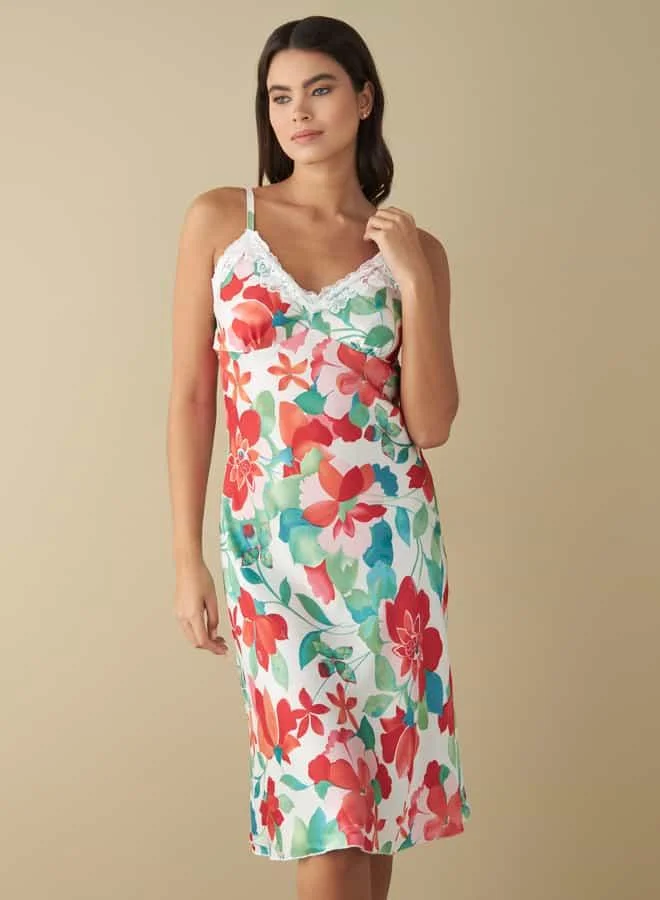 Splash FAV All-Over Floral Print Slip Dress