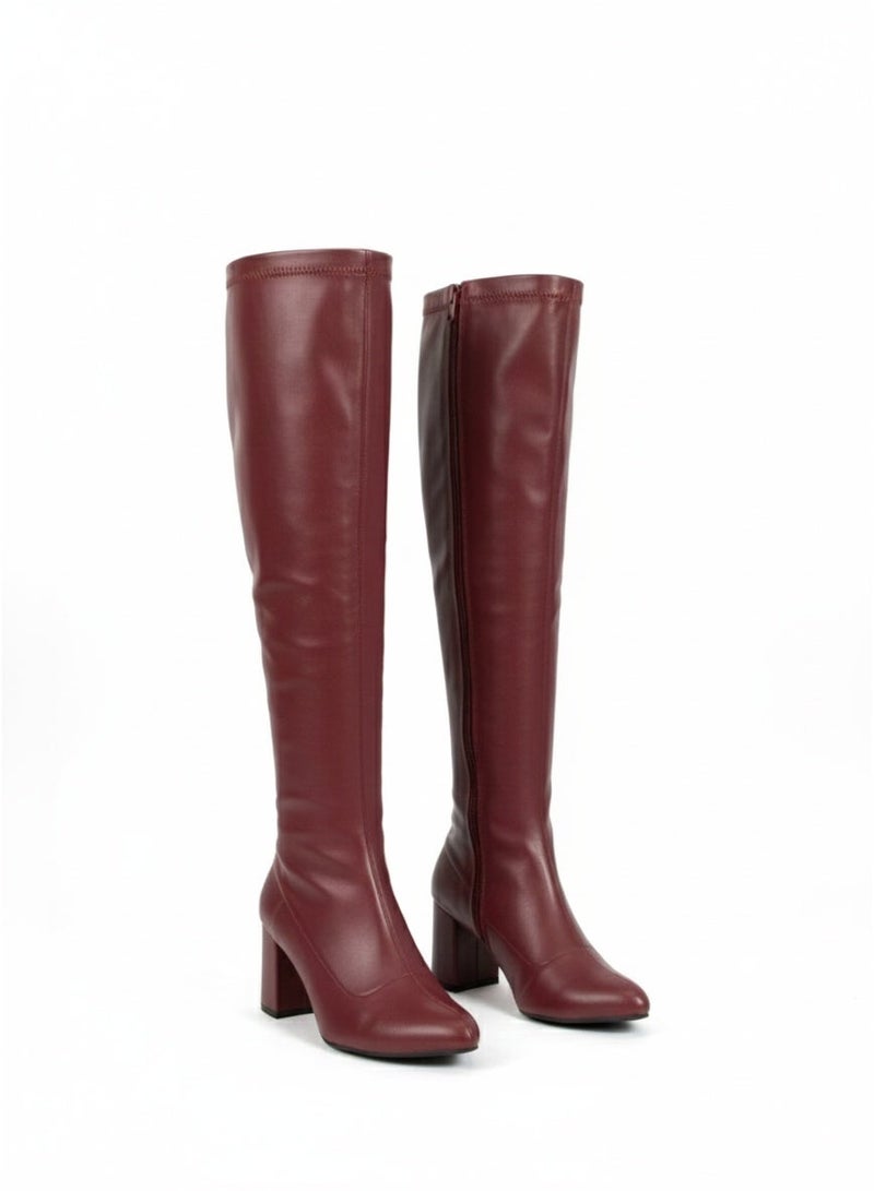 Vbranda Women’s knee-high boots with an elegant B-16 - Image 1