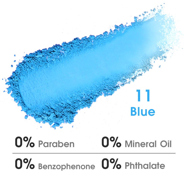 UCANBE Blue Single Eyeshadow Palette, Highly Pigmented Matte Eye Shadow Powder, Professional Long-Lasting Waterproof Makeup Palette - Image 2