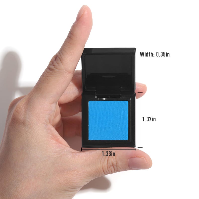 UCANBE Blue Single Eyeshadow Palette, Highly Pigmented Matte Eye Shadow Powder, Professional Long-Lasting Waterproof Makeup Palette - Image 5