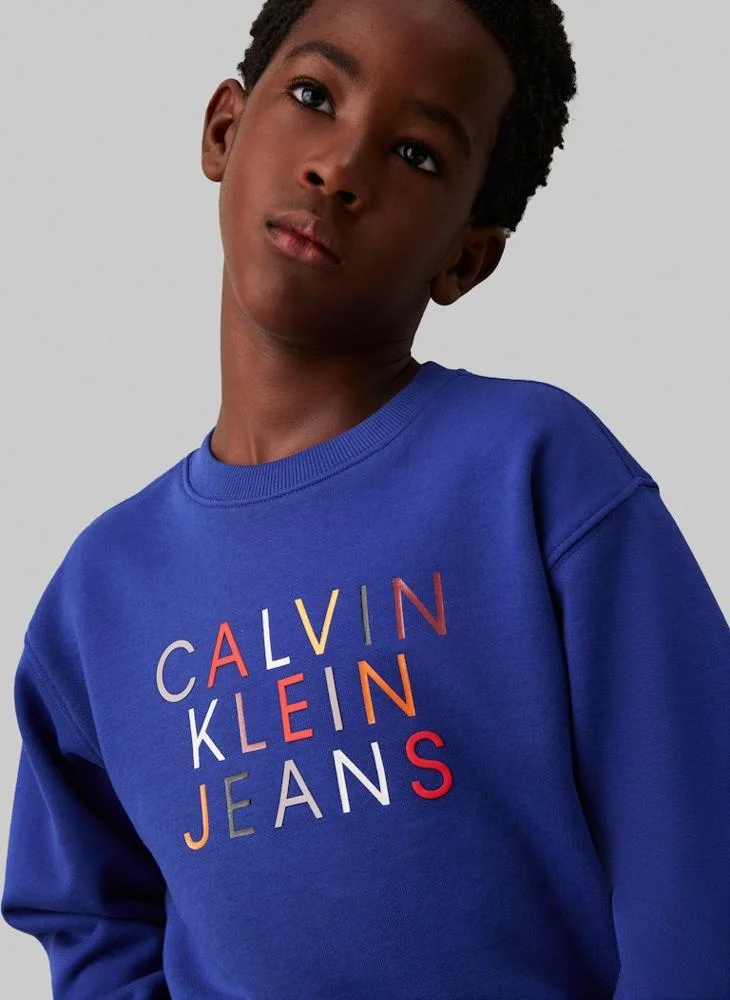 كالفن كلاين جينز Kids Logo Graphic Sweatshirt