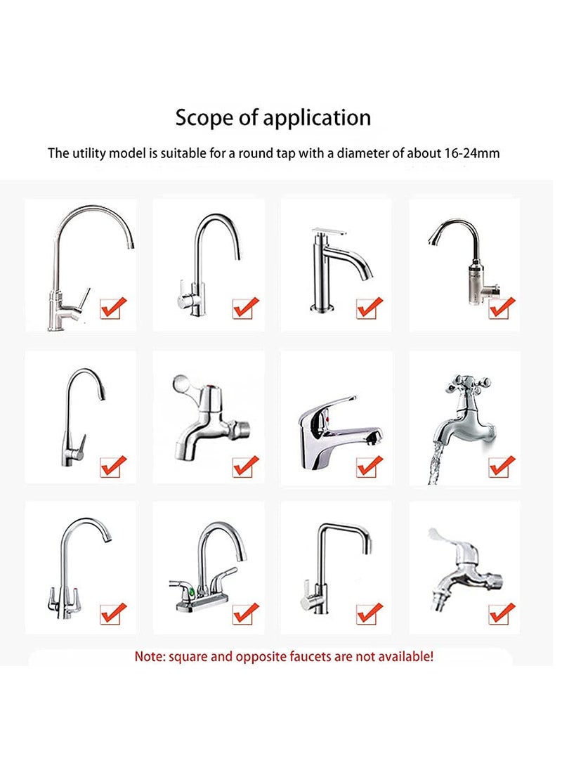 Generic Deal2door Kitchen Tap Extension Flexible Anti Splash Water Saving Movable Sink Faucet Expandable Water Tap Filter Shower Head Rotatable Nozzle Adapter Tap Extender for Kitchen Sink Tap Pack of 1  - Image 3