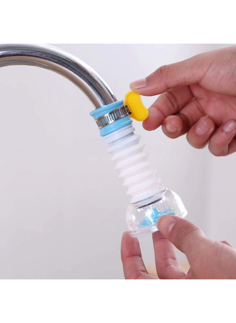 Generic Deal2door Kitchen Tap Extension Flexible Anti Splash Water Saving Movable Sink Faucet Expandable Water Tap Filter Shower Head Rotatable Nozzle Adapter Tap Extender for Kitchen Sink Tap Pack of 1  - Image 4