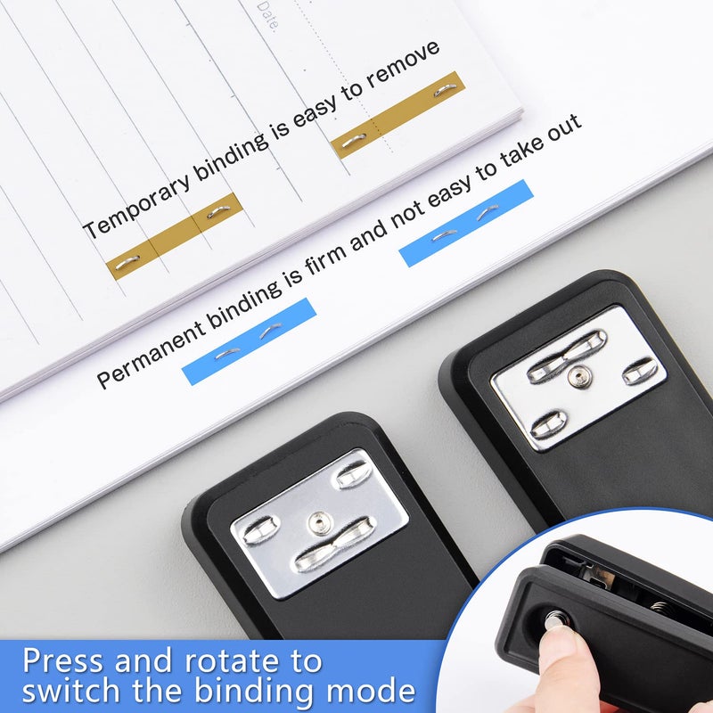 IMLIKE Desktop Office Stapler with 2000 Staples: IMLIKE Half Strip Desk Staplers, take 26/6 Staples 25 Sheets Capacity, Metal Construction, Non-Slip Base, Black, 2-Pack - Image 4