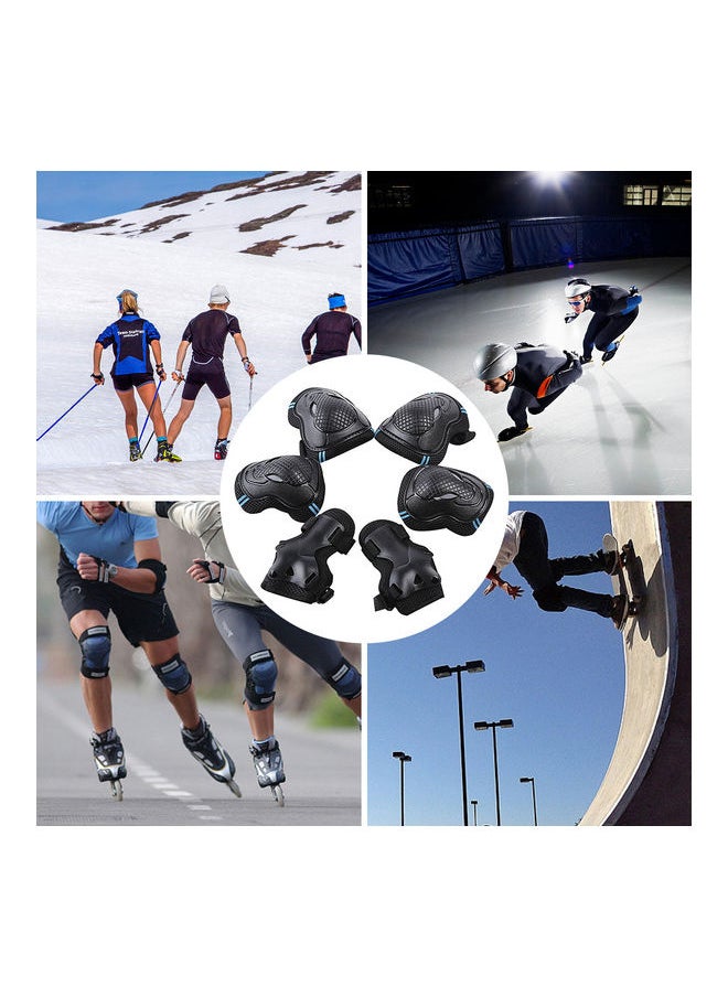 Generic - Knee Pads Set 6 Protector Kit Knee Pads Elbow Pads Wrist Guards Protective Equipment Set Safety Protection Pads for Skateboard Cycling Riding S 30*4*18cm - Image 1