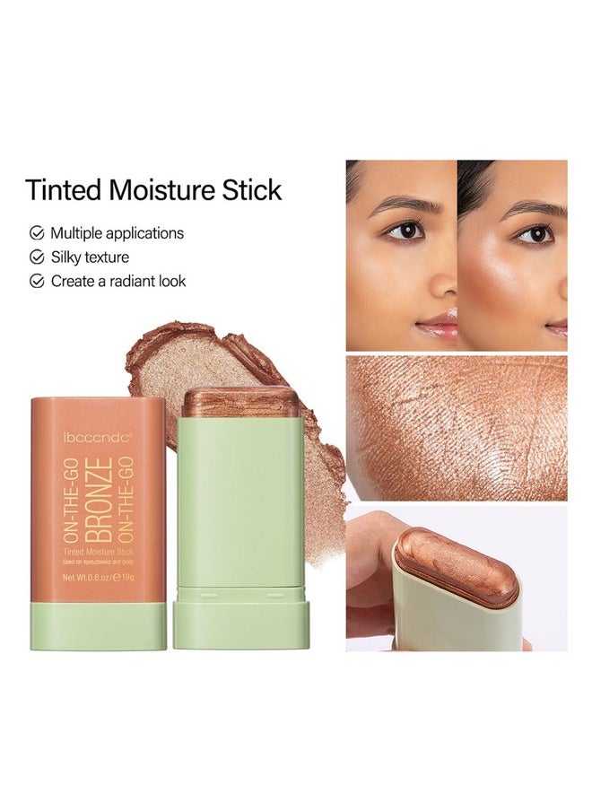 Gecomo GECOMO On-The-Go Soft Creamy Highlighter Blush Bronzer Makeup Stick,Blendable Natural Glow Makeup Cream Blush Highligh 0.6 Oz - 04 BEACH GLOW  - Image 4