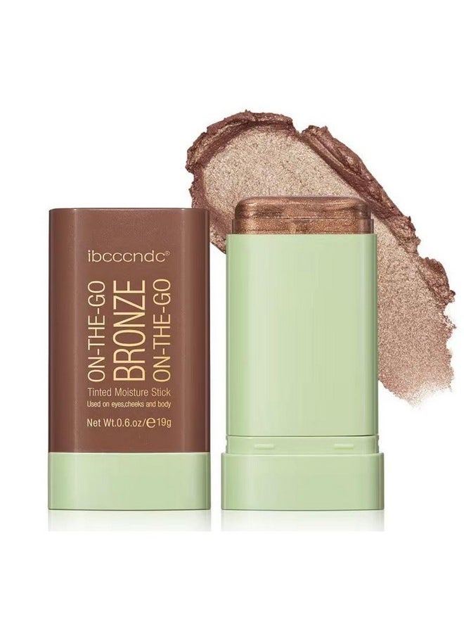 Gecomo GECOMO On-The-Go Soft Creamy Highlighter Blush Bronzer Makeup Stick,Blendable Natural Glow Makeup Cream Blush Highligh 0.6 Oz - 04 BEACH GLOW  - Image 1