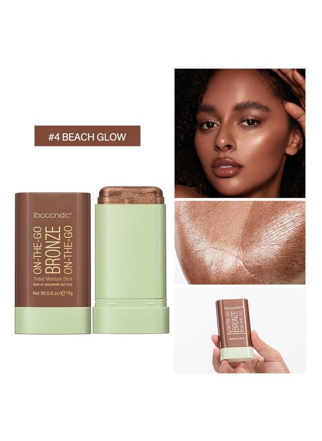 Gecomo GECOMO On-The-Go Soft Creamy Highlighter Blush Bronzer Makeup Stick,Blendable Natural Glow Makeup Cream Blush Highligh 0.6 Oz - 04 BEACH GLOW  - Image 2