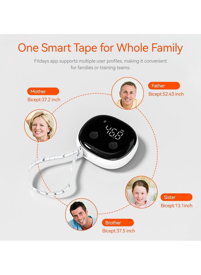 general Smart Bluetooth electronic inch ruler electronic measuring ruler electronic body measurement ruler USB aids in tracking fitness and fat loss progress - Image 3