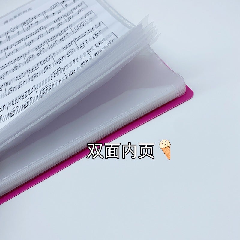 دفتر موسيقى البيانو والجيتار A4 للطلاب متعدد الوظائف يمكنه تغيير مجلد النوتات الموسيقية مجلد مزدوج الجوانب ذو أوراق مفككة - Image 5