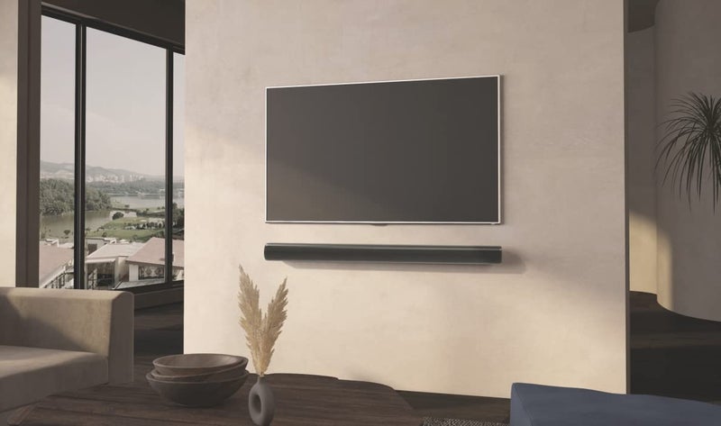 Mount Plus MP-SB66W_1 Wall Mount Bracket Kit Made for Sonos Arc Sound Bar | ONLY Install Sonos Arc Soundbar Bar on Wall Under TV | Black Color - Image 1