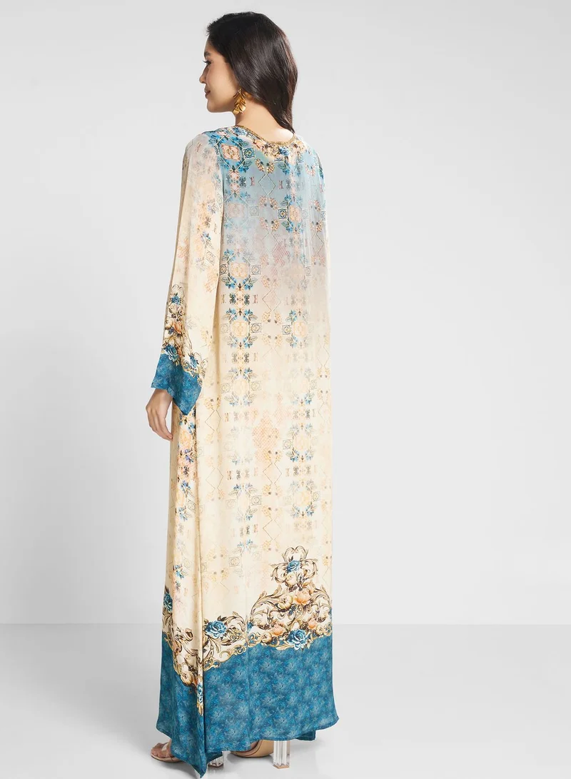 Biba Floral Printed Jalabiya