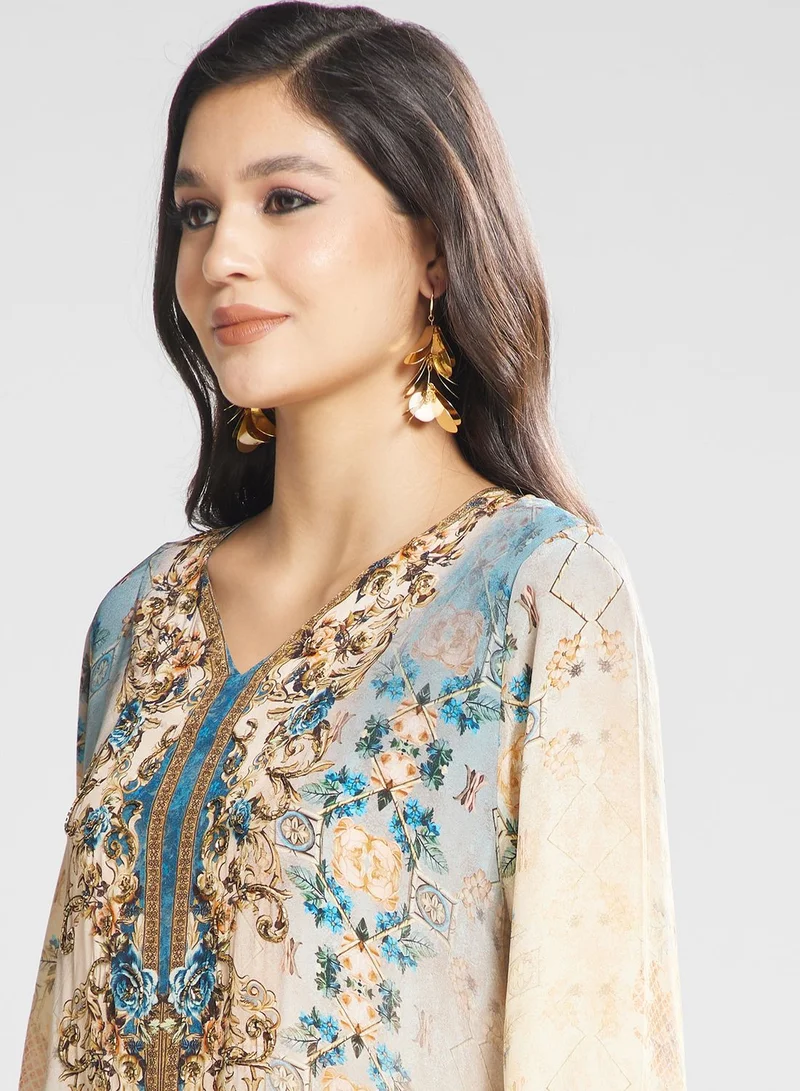 Biba Floral Printed Jalabiya