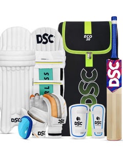 DSC Economy Kashmir Willow Cricket Kit | For Left Hand | Complete Cricket Kit | Professional Cricket Gear | All-In-One Cricket Set  - Image 1