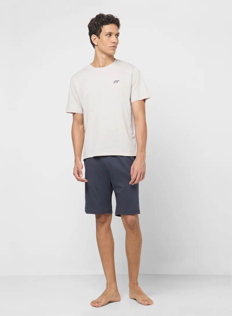 JACK & JONES JACOMAHA SS TEE AND SHORTS SET W