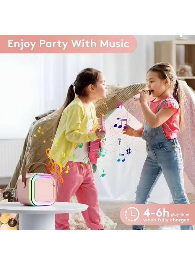 Bluetooth Speaker With Wireless Mic - Kids Microphone Toy - Wireless Karaoke Machine - Bluetooth Speaker And Microphone - Kids Speakers - Amazing Singing Experience For Kids And Adults With Led Light And Fun Sound Effects - Perfect Birthday And Party Gifts For Girls And Boys - - Image 2