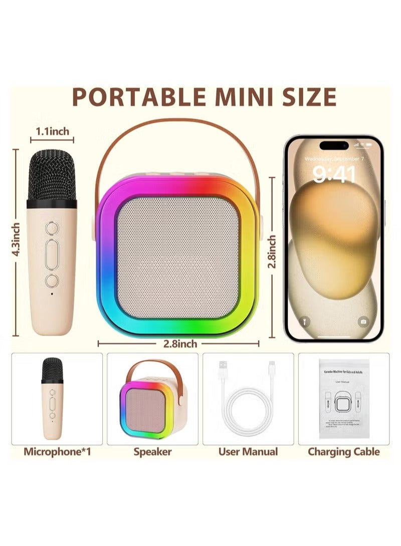 Bluetooth Speaker With Wireless Mic - Kids Microphone Toy - Wireless Karaoke Machine - Bluetooth Speaker And Microphone - Kids Speakers - Amazing Singing Experience For Kids And Adults With Led Light And Fun Sound Effects - Perfect Birthday And Party Gifts For Girls And Boys - - Image 5