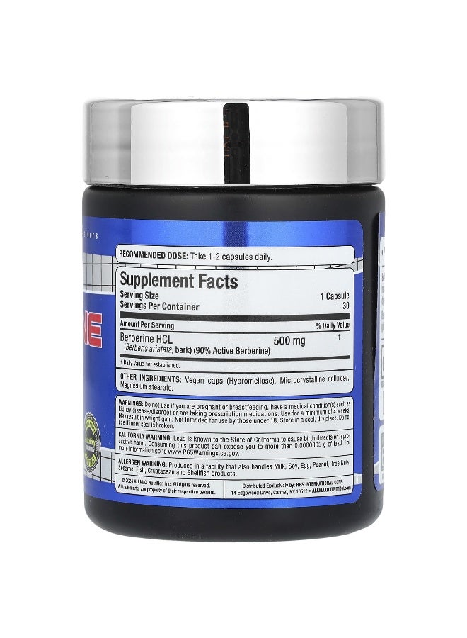 ALLMAX, Essentials, Berberine HCL, 500 mg , 30 Vegan Capsules - Image 2