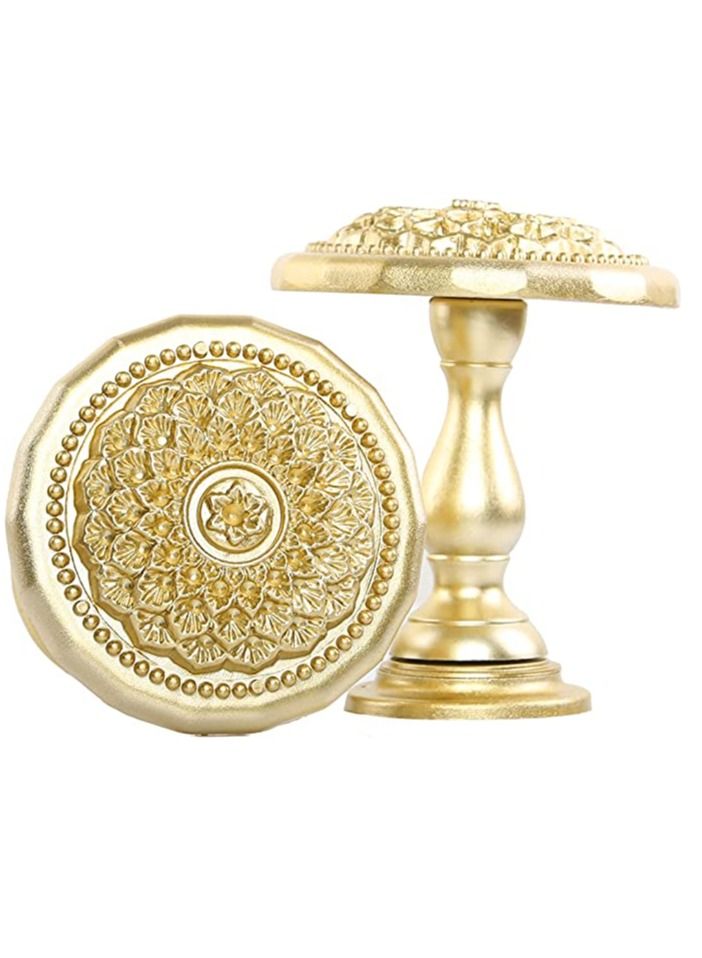 IDT 1 Pair Curtain Holdbacks Window Tie Backs Holders For Bedroom Wall Office Decor Home Sheer Blackout Drapes Blind Curtains Decorations Accessories Buckle Hooks Light Golden Colour - Image 2