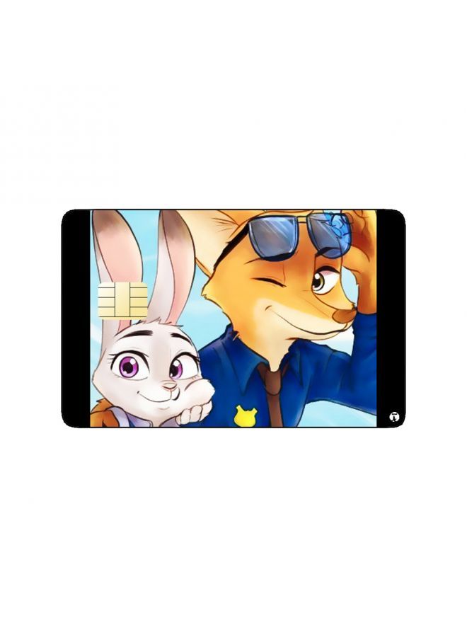 RKN PRINTED BANK CARD STICKER Animation Nick And Judy From Zootopia By Disney - Image 2