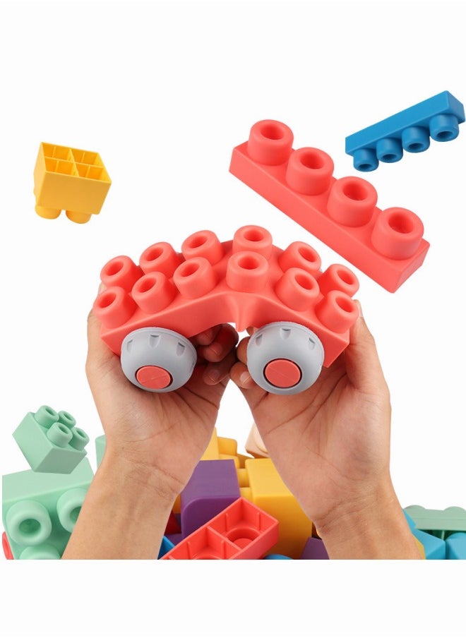 80-Piece Large Construction Block Toys For Toddler Safe Playing Learning Stacking Block  - Image 3