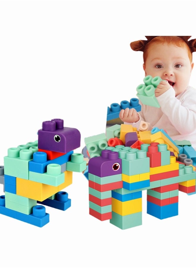 80-Piece Large Construction Block Toys For Toddler Safe Playing Learning Stacking Block  - Image 2