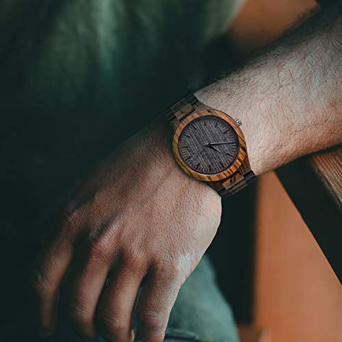 kullder Groomsmen Gifts for Wedding Personalized Engraved Watch for Best Man Mens Custom Wooden Watches for Men Personalized Best Man Gifts Ideas - Image 5