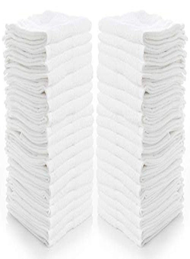 Simpli-Magic Cleaning Solutions 79155 Cotton Washcloths Pack of 36, Size:12x12 White Multi-Purpose Face Cloths, Salon, Workout Towels, 36-Pack