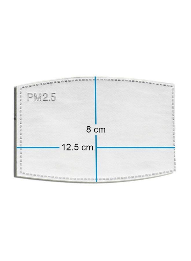20-Piece Activated Carbon Mask-Filter White 13x8x10centimeter - Image 3