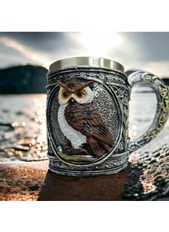 Hediyesahibi Stainless Steel Owl Mug Decorative Gift  - Image 1