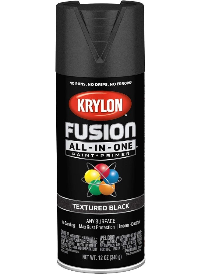 Krylon Fusion All-In-One Adhesive Spray Paint for Indoor/Outdoor Use, 12 oz, Black - Image 4