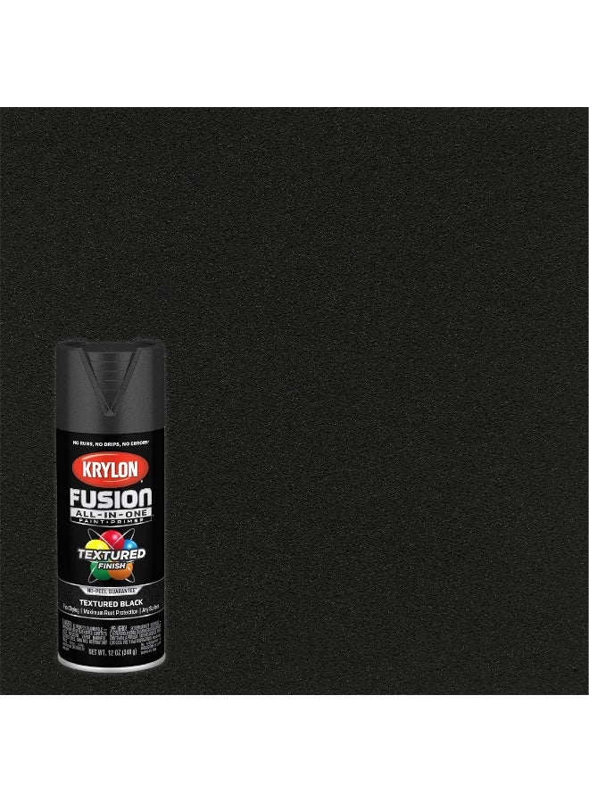 Krylon Fusion All-In-One Adhesive Spray Paint for Indoor/Outdoor Use, 12 oz, Black - Image 1