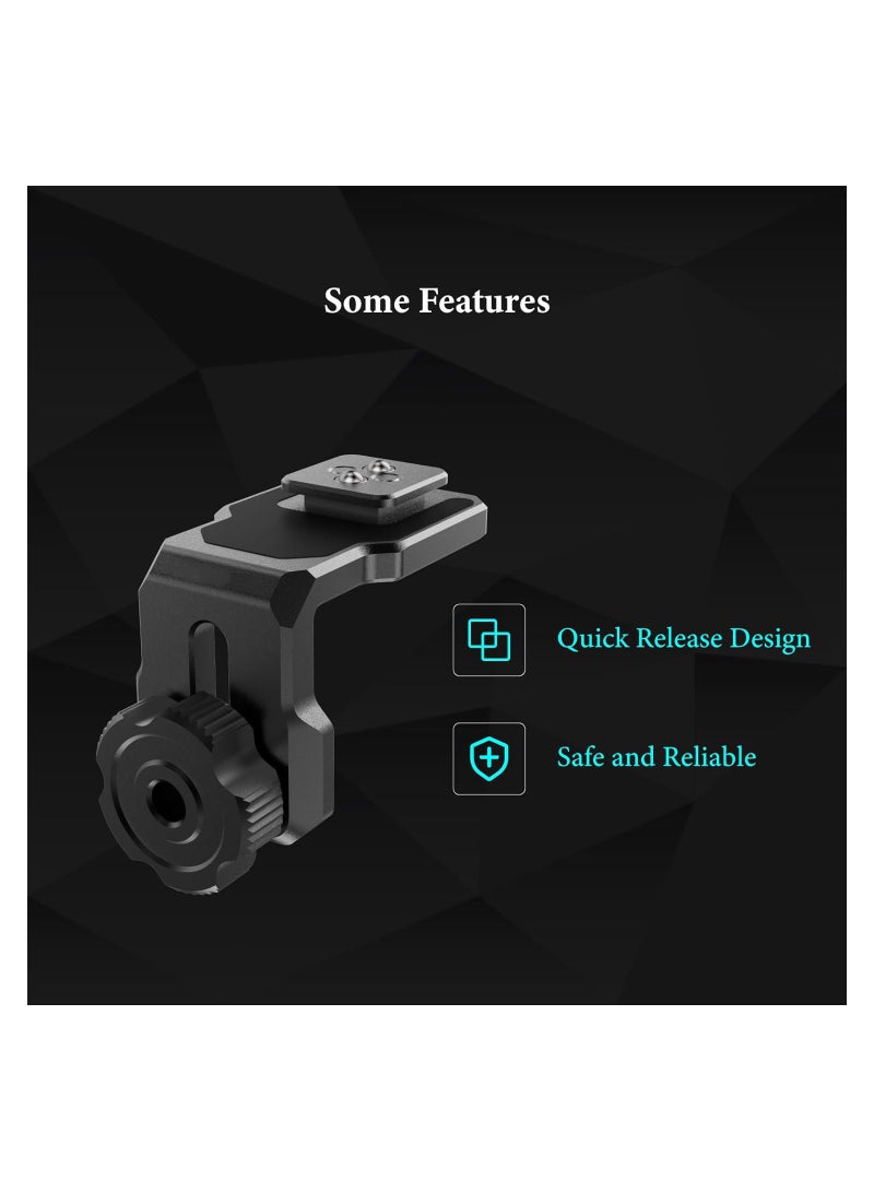SYOSI L Bracket Vertical Plate, Wireless Video Mounting Bracket, Vertical Horizontal Switching Quick Release Plate Holder, Compatible with CineView HE/SE/Quad, DJI RS2, RS3 Pro Gimbal, Camera Cold Shoes  - Image 4