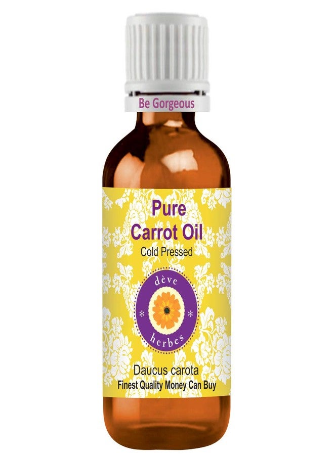 Deve Herbes Pure Carrot Oil (Daucus carota) | Cold Pressed | Natural | Undiluted | For Diluting Essential Oils | For Skin & Massage | Men & Women | 15ml - Image 1