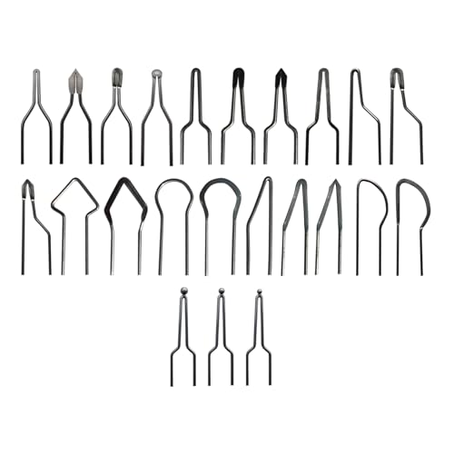 FIRElood 23pcs Wood Burning Kit,Wood Burning Tips Wood Burner tip,Burning Tool Wood Burning High impedance Nickel-Chromium Wire Pen tip Wood Burning Tool Pen tip can Replace Accessories (Pen tips-1-23 Kinds) - Image 1