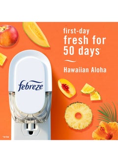 febreze Febreze Plug In Air Freshener, Odor-Fighting Scented Oil Refill, Air Fresheners for Home and Bathroom and Kitchen, Long Lasting for Strong Odors, Hawaiian Aloha Scent, 0.87oz Refills, 3 Count  - Image 3