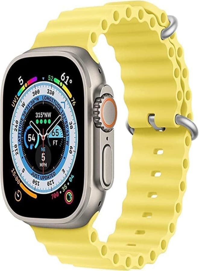 adhomax ADHOMAX Ocean For Watch ultra Band 49mm 45mm 44mm 42mm 41mm 40mm 38mm Men Women, Soft Silicone Sport Band Replacement Strap for ultra Watch Ultra2/Ultra iWatch Series SE 9 8 7 6 5 4 3 2 1