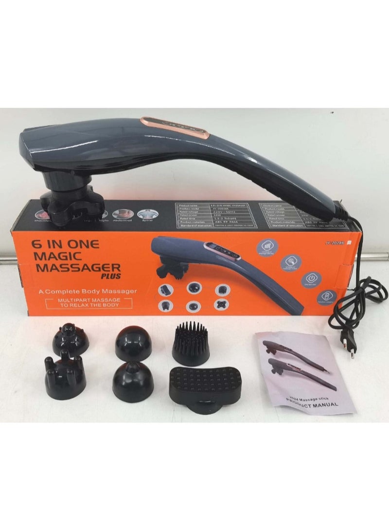 جهاز تدليك محمول متطور - قوة معززة، بناء أخف، تشغيل هادئ، سرعات وأوضاع متعددة، تصميم ذكي مع 6 رؤوس للتدليك، لاسلكي وقابل لإعادة الشحن لتخفيف الأنسجة العميقة - Image 5