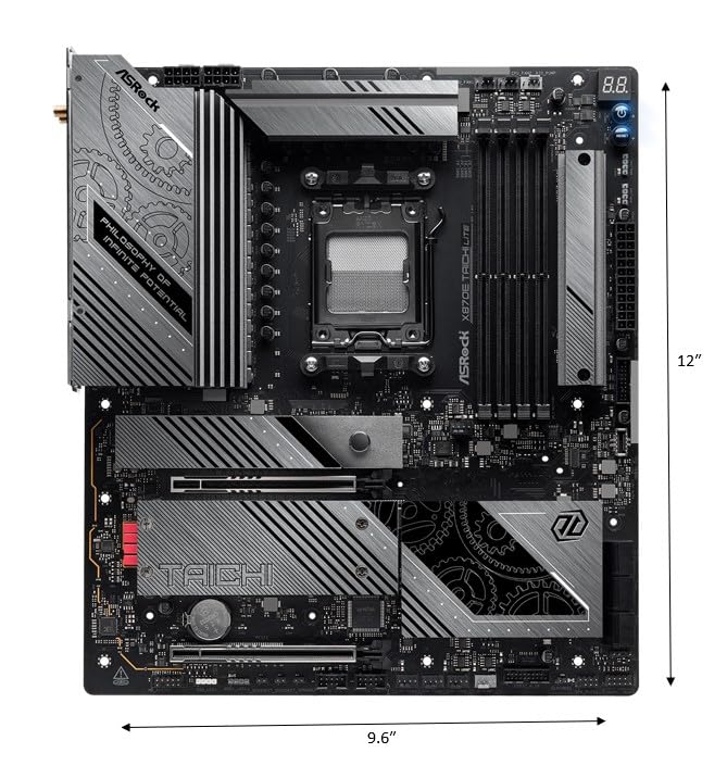 ASRock AMD X870E Taichi Lite Ryzen Socket AM5 DDR5 DIMMs 8200 256 GB X870 EATX Motherboard 5G LAN M.2 USB4 WiFi7 - Image 2