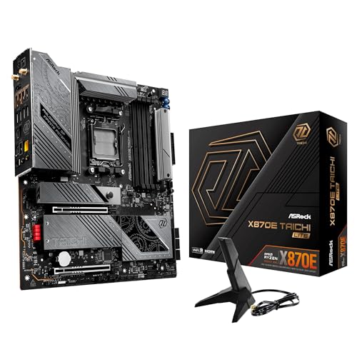 ASRock AMD X870E Taichi Lite Ryzen Socket AM5 DDR5 DIMMs 8200 256 GB X870 EATX Motherboard 5G LAN M.2 USB4 WiFi7 - Image 1