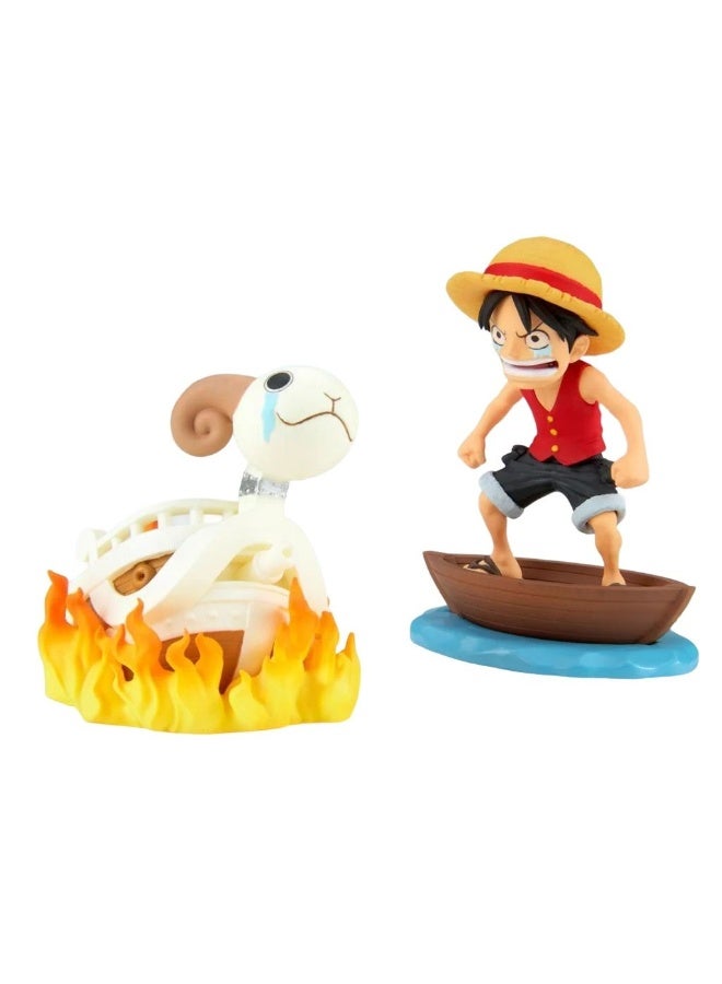 Banpresto World Collectable Log Stories One Piece Monkey D. Luffy & Going Merry Figure (8 Cm) - Image 2