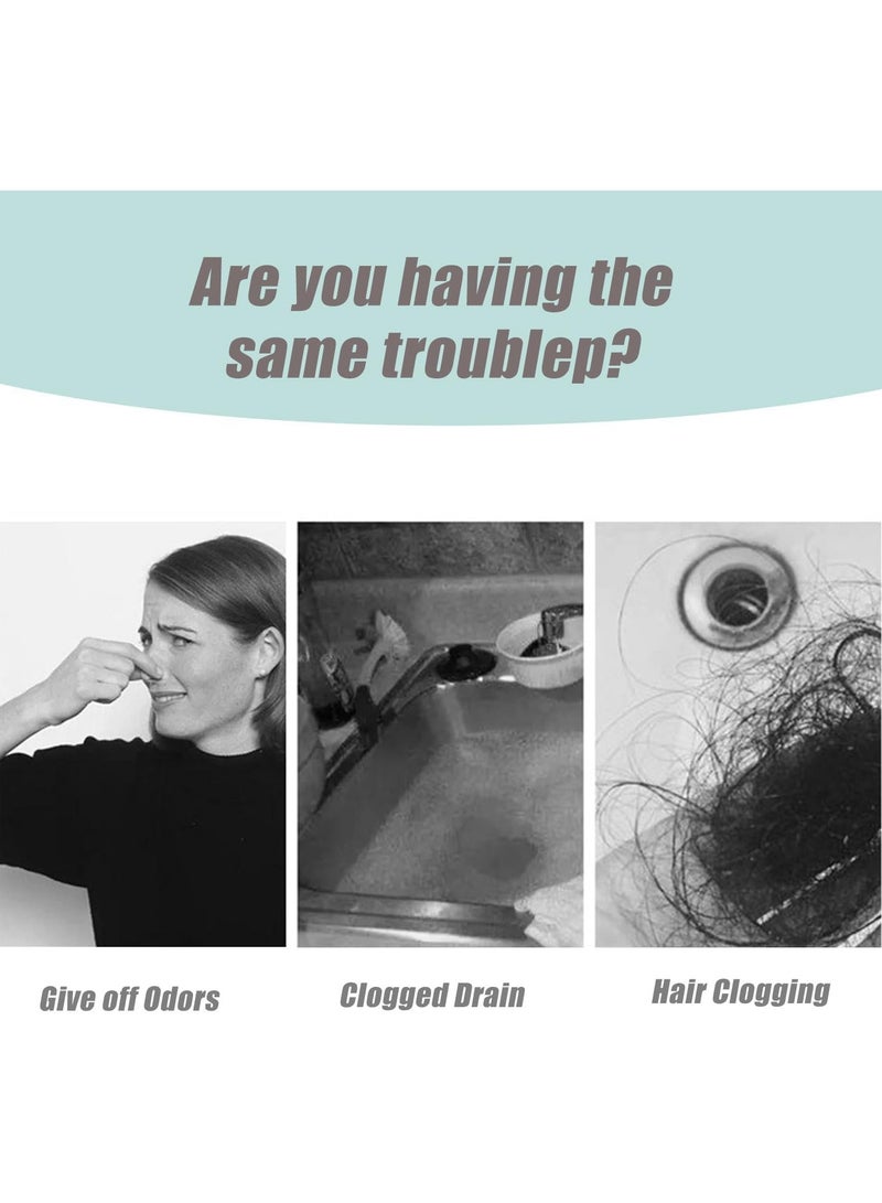 هالامين 50 قطعة من ملصقات تصريف الشعر للاستعمال مرة واحدة، ملصق تصريف الأرضية، غطاء تصريف الدش للاستعمال مرة واحدة، ملصقات شبكية لتصريف الشعر، شاشة تصفية المجاري، الحمام، الغسيل، حوض الاستحمام، المطبخ مصفاه حوض - Image 5