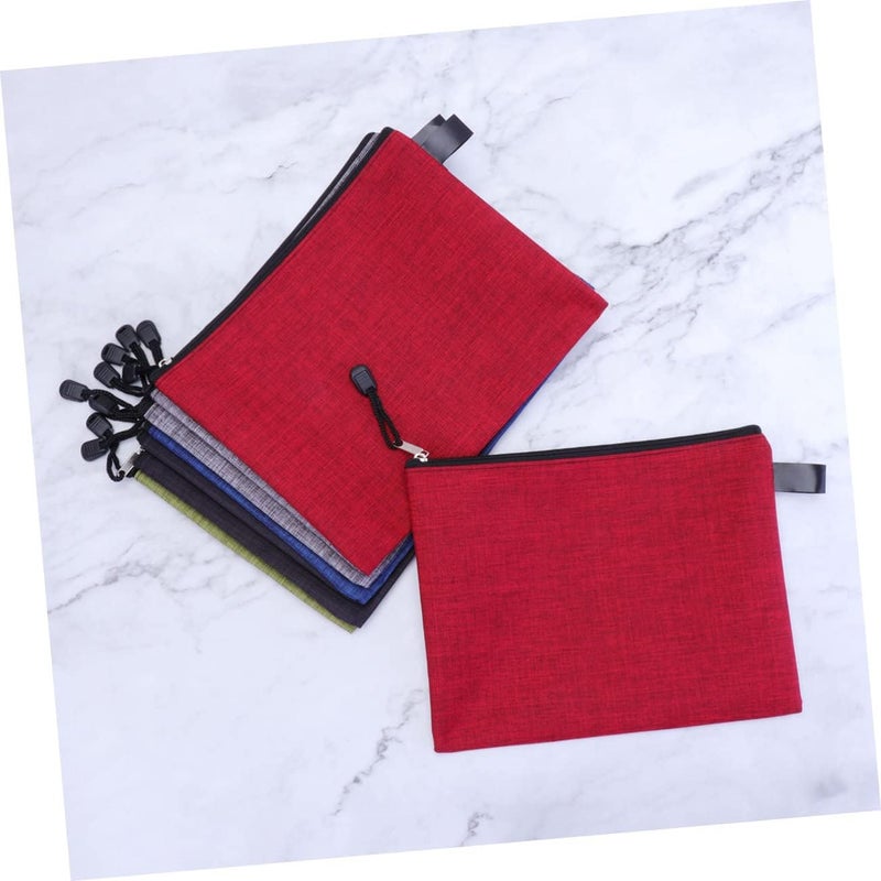 COHEALI 10pcs Oxford Cloth File Bag A4 Portable Waterproof Document Bag Zipper File Pouch Sturdy Document Storage Organizer for Travel School Office Colorful Size 2 - Image 3