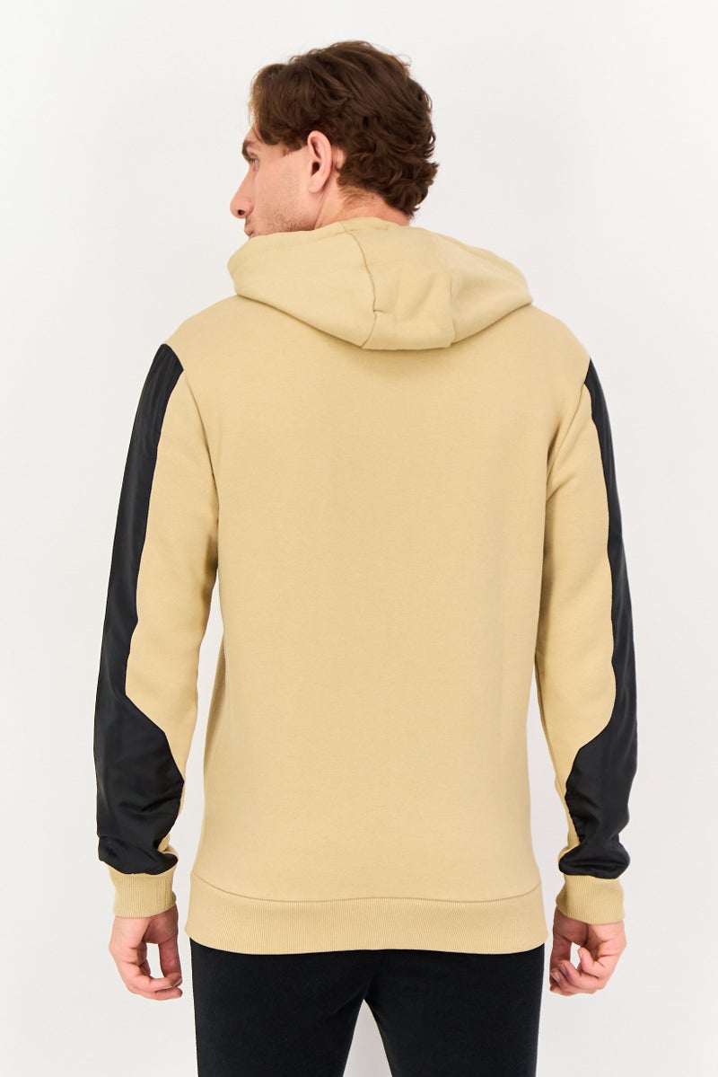 Ellesse Men Sportswear Fit Long Sleeve Outdoor Hoodie, Dark Beige - Image 4